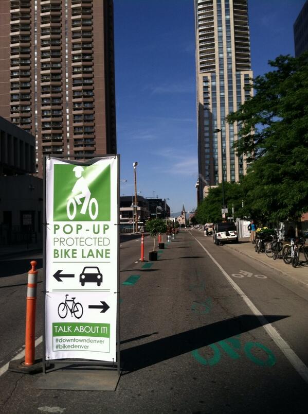 carshareco's tweet image. We couldn't agree more! RT @SusanShepherdD1: Some pretty great tactical urbanism on bike to work day! #bikedenver