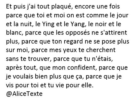 AliceTexte's tweet image. C'est le premier texte que je publie, merci de #RT a fond si vous aimez ;)