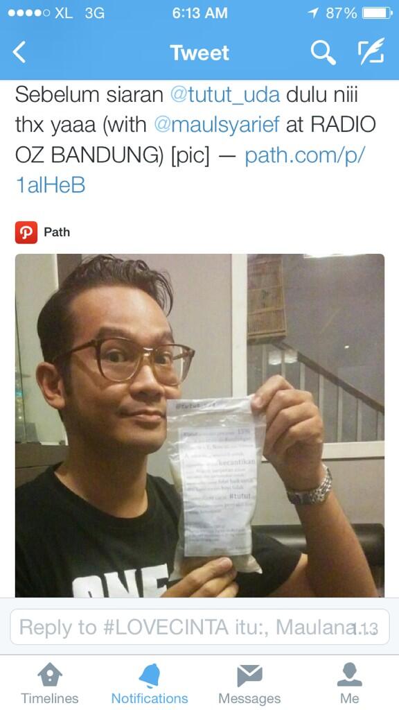 tutut_uda's tweet photo. He loved it 🐚 #obatsakithati 💔 nuhun ya @tubagusakmal http://t.co/Firl8pC1cM