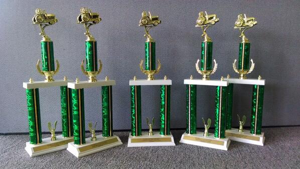 Trophies for the pulls July 5th!  Be there! @McKeanCoRaceway @fullpullproductions #truckpulls #tractorpulls #power