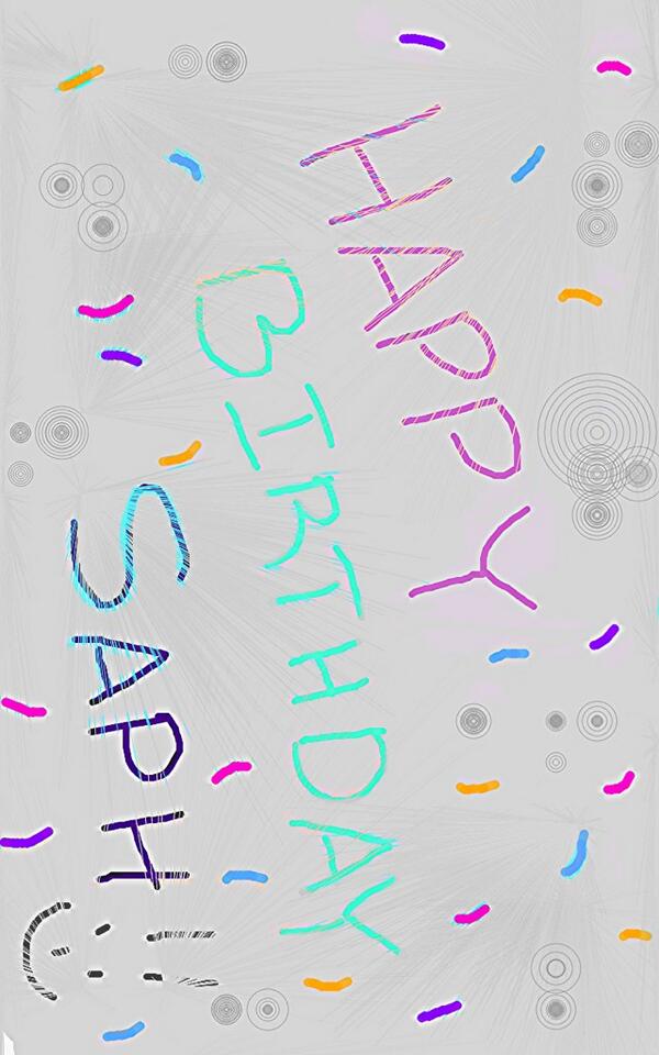 sydlolz_'s tweet photo. @SapphireMelody1 I uh... Tried to do the art diddly-doo thing that you're good at but I failed so hard. Happy B-day! http://t.co/H87TOHOR9e