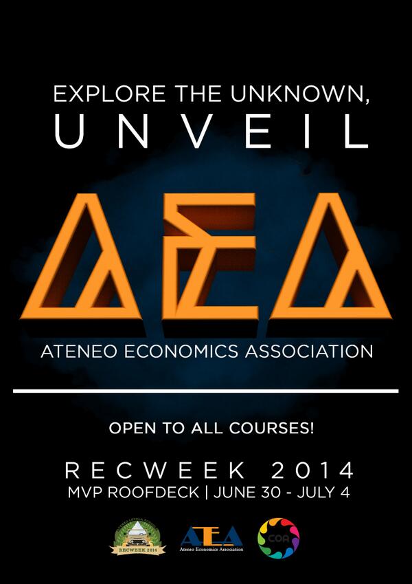 aea_admu's tweet image. We are your optimal choice!
Explore MVP Roofdeck on June 30 - July 4 and unveil AEA! #RecWeek2014 #UnveilAEA