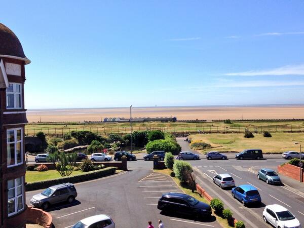 Craigywebb's tweet image. Great view today looking out at the @StAnnesBeachHut from one of our rooms!! @hotel_grand