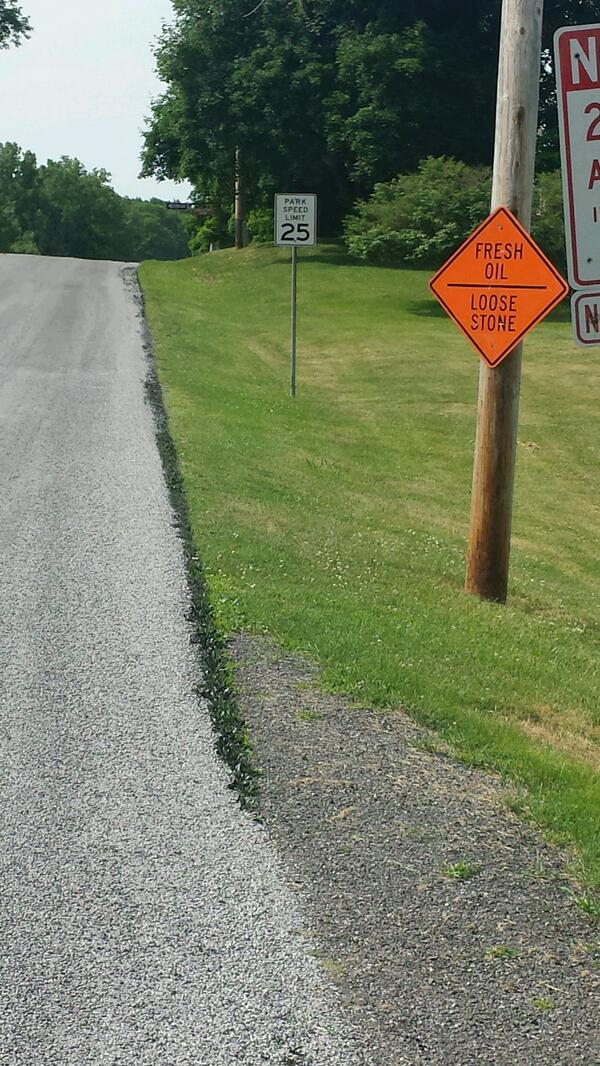 Guess I won't be doing intervals here today... #chipseal