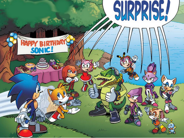 ArchieComics's tweet image. Happy Birthday, #Sonic! @sonic_hedgehog congratulations on the 23rd year and wish you many more! #HappyBirthday