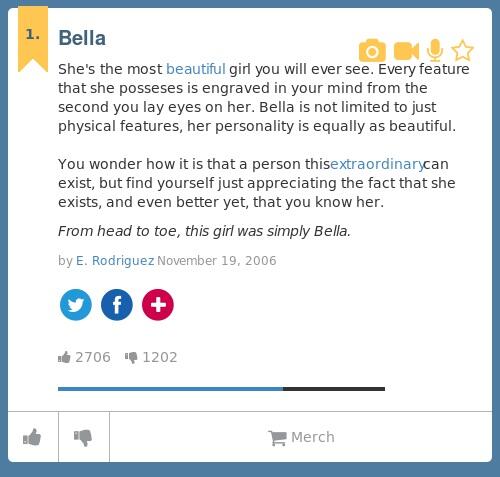 @enchantingbells Bella: She's the most beautiful girl you will ever see. Every... bella.urbanup.com/2099800