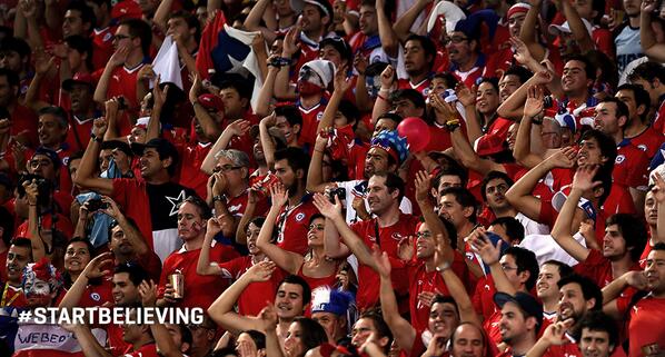 pumafootball's tweet photo. Chile fans, use today to practice your second round shouts. #StartBelieving http://t.co/6RLWtQX88y