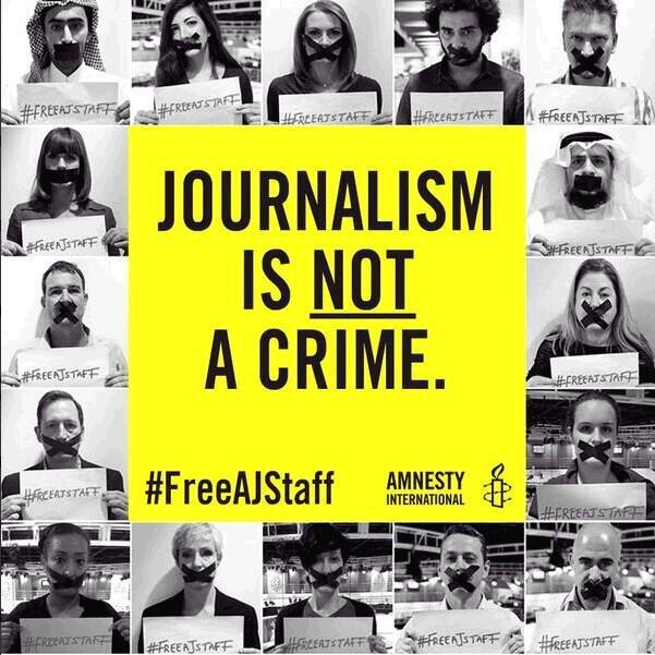 #FreeAJStaff trending on Twitter globally, more than 50,000 mentions today. Keep it up!
