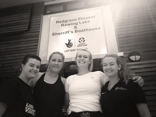 Leeds Met rowing girls at Caversham GB rowing centre! #bigtime #leedswhat
