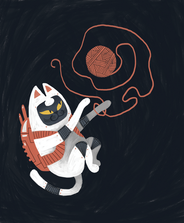 georgermos's tweet image. @Daily__Doodle Boom, a wild astrocat appears!