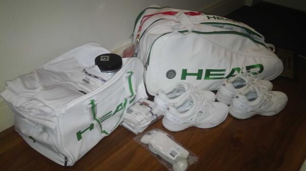 Whites ready. Bags packed for the morning. See you tomorrow <a href="/Wimbledon/">Wimbledon</a>