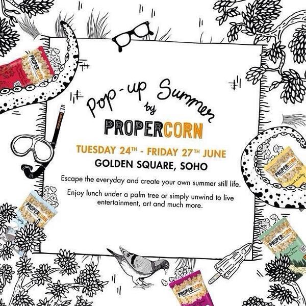 LondonPopups's tweet photo. Continuing - @PROPERCORN 's #popupsummer daytime activities in #GoldenSquare #Soho http://t.co/PdsQslvfg8 Until Fri