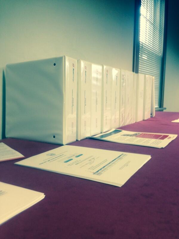 willphillips74's tweet photo. What’s a 12.5% Xcel rate hike look like on paper? 13 binders! @aarpmn is digging in &amp; fighting. #FairRatesMN http://t.co/36L7IgDSz4