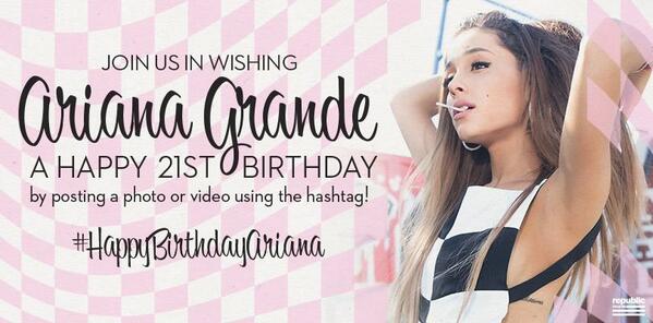 ArianaGMexico's tweet image. #HappyBirthdayAriana #2DaysUntilArianasBirthday #8DaysUntilBreakFree