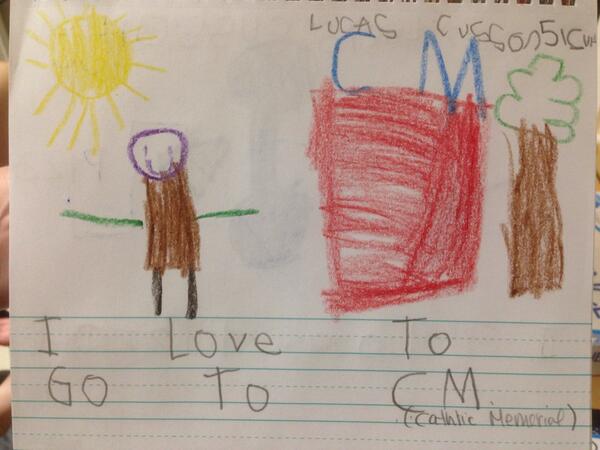 MrCussonCM's tweet photo. @CathMem @CMSuperFan 
Lucas Cusson (class of '27) would like to put this in his application file! http://t.co/ZWVBioeP9A