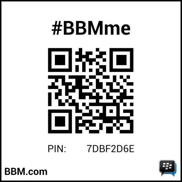 #BBMme PIN: 7DBF2D6E
pin.bbm.com/7DBF2D6E
