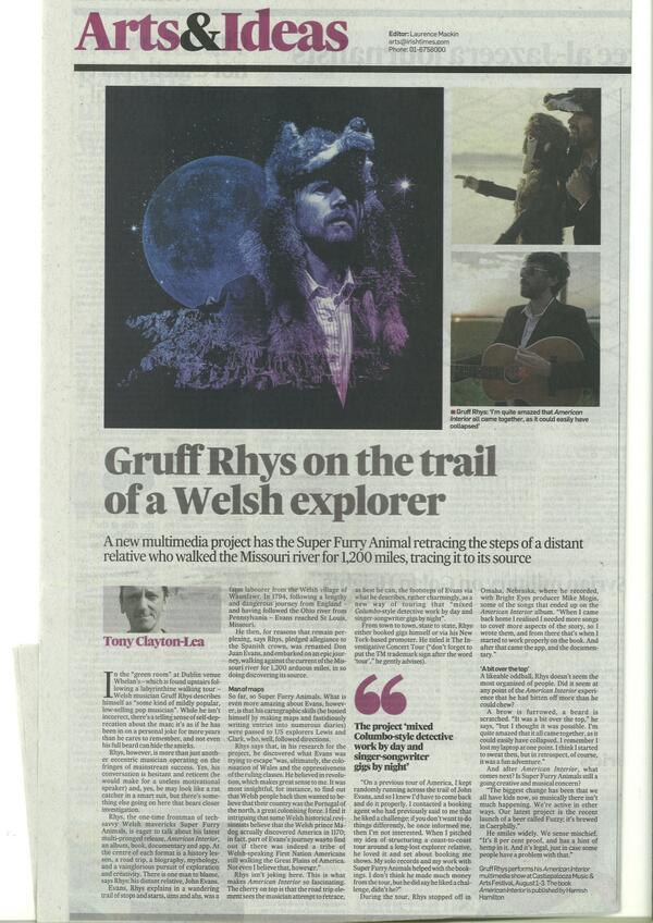 Check out the <a href="/gruffingtonpost/">Gruff Rhys</a> interview in today's <a href="/IrishTimes/">The Irish Times</a> #CP14