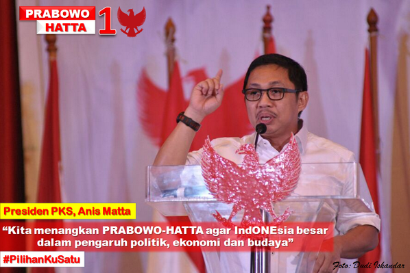 PKSejahtera's tweet photo. BerSATU dalam C1ta yang sama | @prabowo08 @hattarajasa @anismatta #PH1pas #WDMemilih1 http://t.co/GmvTpDbuQR