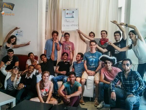 rpires's tweet photo. Nos pirates de @spiratesparis sont super motivés et attendent l'arrivée d'@axellelemaire. Venez! C @nicolaslr #SPP14 http://t.co/Q8OtOI00Ho