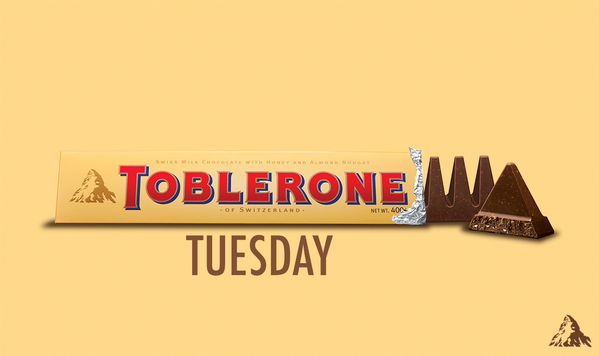 For a chance to win a 400g Toblerone to share, just RT and follow this post. Simples! #TobleroneTuesday
