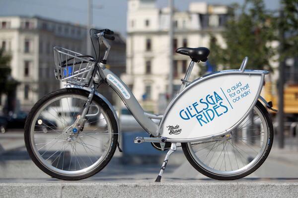 ByJonRennie's tweet image. Great bit of banter from @madebrave boys about Glasgow's new bike hire scheme. Burning rubber guys?