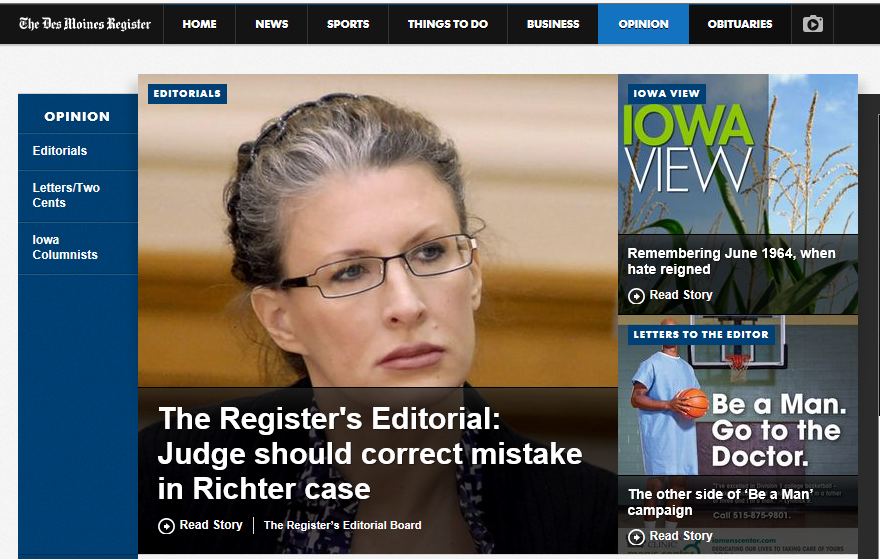 Tracey Richter on Twitter: "Our family is thankful to the DM Register