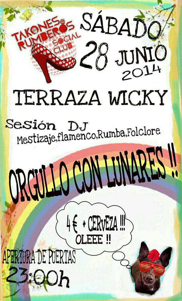 ESTE SÁBADO TAKONES RUMBEROS en TERRAZA WICKY! ENTRADA:4E+CERVEZA/PRECIOS ECONÓMICOS BEBIDA/PARKING GRATUITO