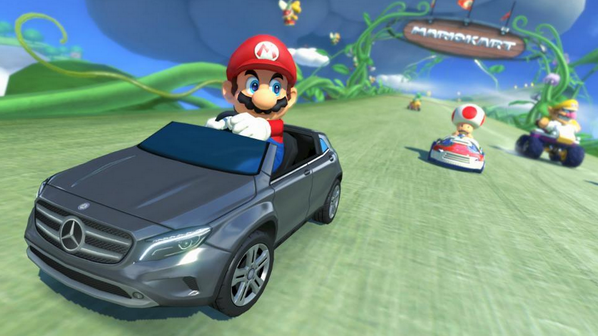 GameSpot's tweet image. Mario Kart 8 Mercedes-Benz DLC coming to North America and Europe. l.gamespot.com/V64JCt