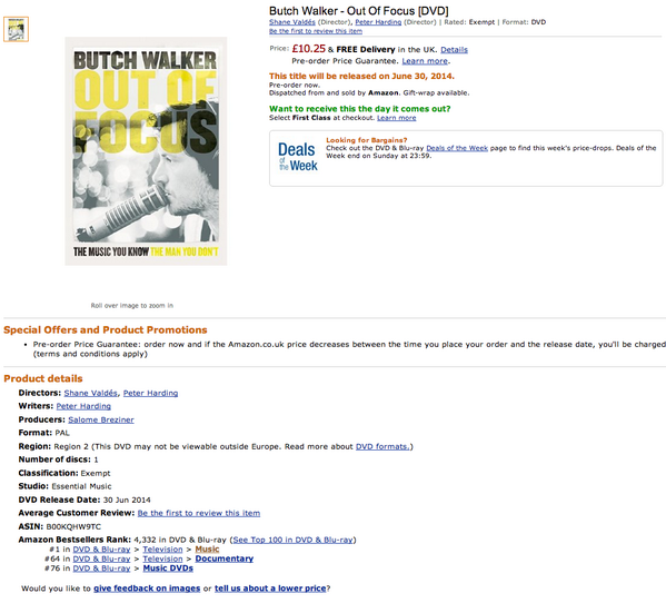 BWOutOfFocus's tweet photo. technically, @BWOutOfFocus is #1 on @AmazonUK right now. kinda. http://t.co/TAyi7VrEbe @butchwalker @secretdorkgirl http://t.co/e1wSfsWYbA