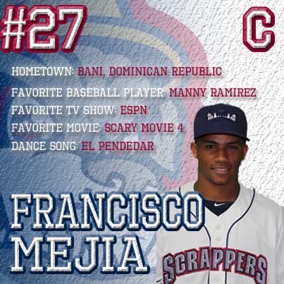 Get to know Scrappers catcher, Francisco Mejia!! Francisco is rated as the Indians top catching prospect.