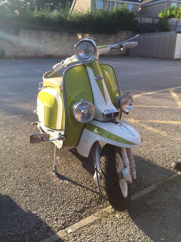 "<a href="/GJones230/">Gerry Jones</a> It's a great night for a ride out on this@lambretta <a href="/modstyleuk/">Uk style</a> <a href="/Lambretta_Store/">The Lambretta Store</a> <a href="/ScooterBritain/">Lambretta Britain</a> ”
Beauty.