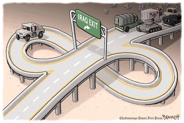 BennettCartoons's tweet photo. 6/24/2014- The Off Ramp #Iraq #Iraqwar #IraqExit http://t.co/S4GWYIKSay
