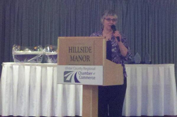 Ingrid Kulick, Director of the Reach Out Food Pantry speaks at Ulster Leadership Development's graduating class 2014
