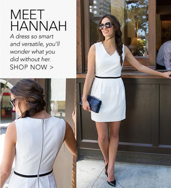 Meet Hannah. Boxy pleats make this classic silhouette decidedly modern.  Shop this look: chaikenclothing.com/simply-chic