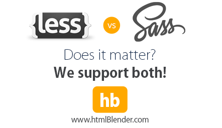 w3blender's tweet image. #LessCSS vs #SassCSS - Good question, but does it matter? htmlBlender.com supports both. Make your CSS better!