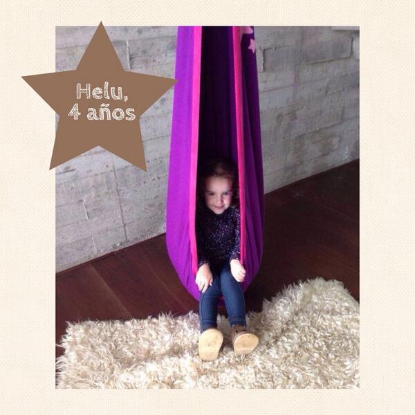 Hasta Buenos Aires ha llegado nuestra hamaquita y Helu ya tiene la suya! 😊 #Argentina #niña #hamacacolgante #eco 😍