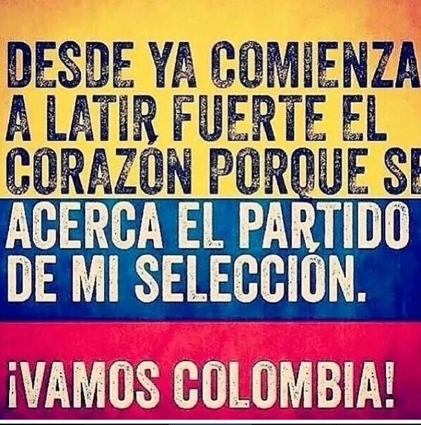 FabianRiosS's tweet photo. #VamosColombia #COL #MundialBrasil2014 http://t.co/UN6MQ6dYhH