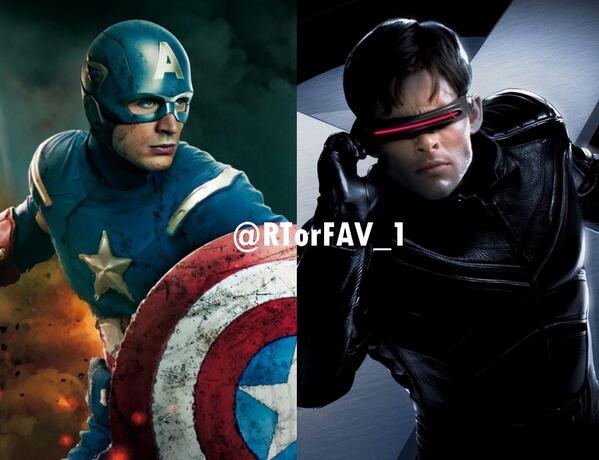 REQUESTED
RT for Captain America 
FAV for Cyclops