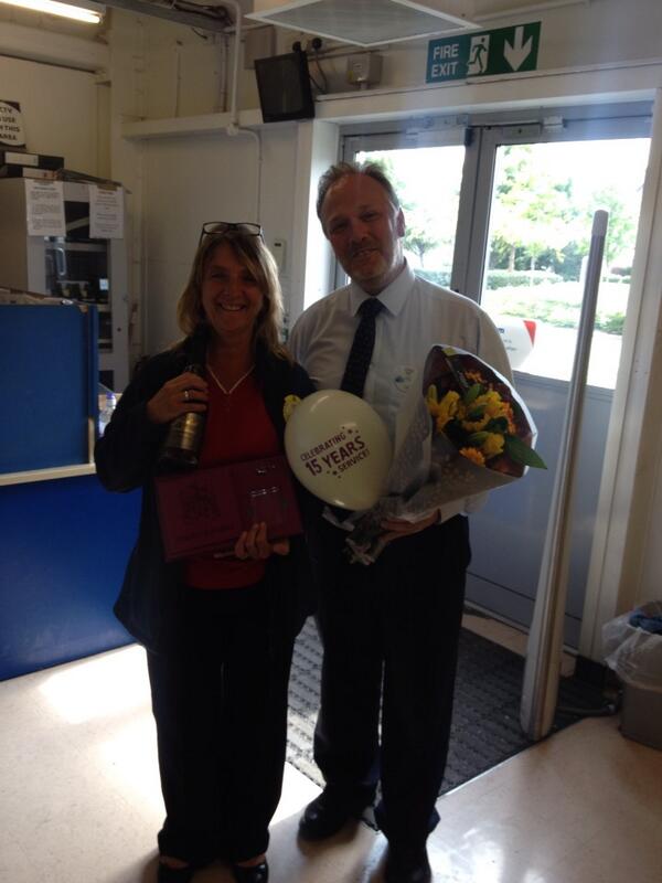 SarahWheatley8's tweet photo. 15 years service. Well done Kim. http://t.co/L5J79gQalc