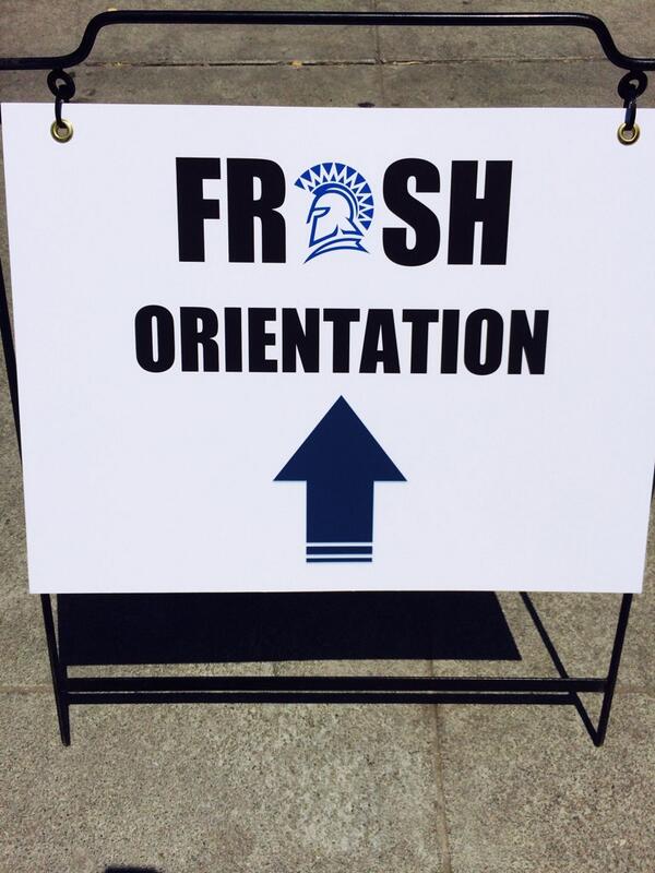 as_sjsu's tweet photo. Good morning! Another week welcoming new Spartans at Frosh Orientation! #SJSU #SJSUBG #SpartanPride 💛💙 http://t.co/66GjMQ5j03