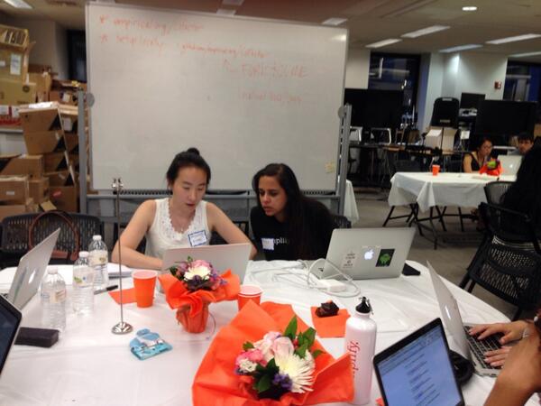 leslieborrell's tweet image. #AmplifyWomenCoders having a rails party working on cofactors
