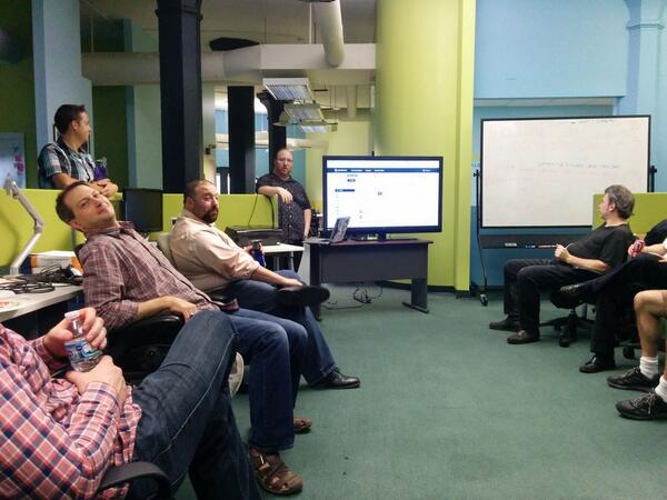 saltednut's tweet photo. The @dougvann dropping some knowledge at #CADUG in Evanston /cc @break_tech http://t.co/C8ufcfMfc8