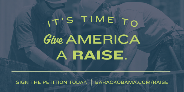 BarackObama's tweet photo. Sign this petition: It's time to raise the minimum wage. http://t.co/98YIfB8LeP #WithABetterWage http://t.co/ZKLfgKoGVJ