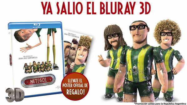 Con la compra del Blu-Ray te llevás un póster oficial de regalo! 
Entrá ya a tienda.metegolpelicula.com