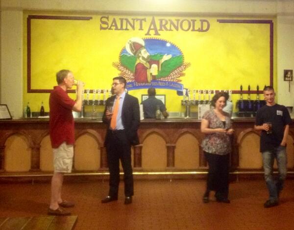 CCFAYP's tweet photo. Thanks to @SaintArnold for a successful #CCFAYP Happy Hour! Special thanks @brockwagner for the barrel room tour! http://t.co/V7yfLO5ajF