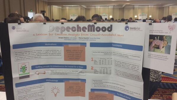 gplynch's tweet image. #acl14nlp Your own personal sentiment lexicon #depechemood #nlproc