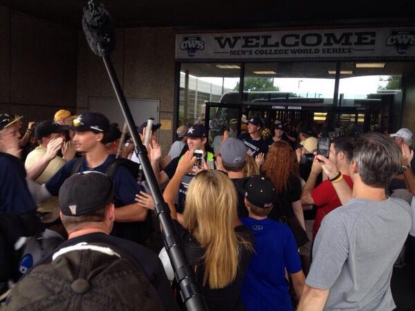 CCHSBaseball11's tweet photo. Boys leaving the hotel to bring home first National title...2nd national title. Vandy women's bowling. 1st baseball http://t.co/Bvb22XDZAz