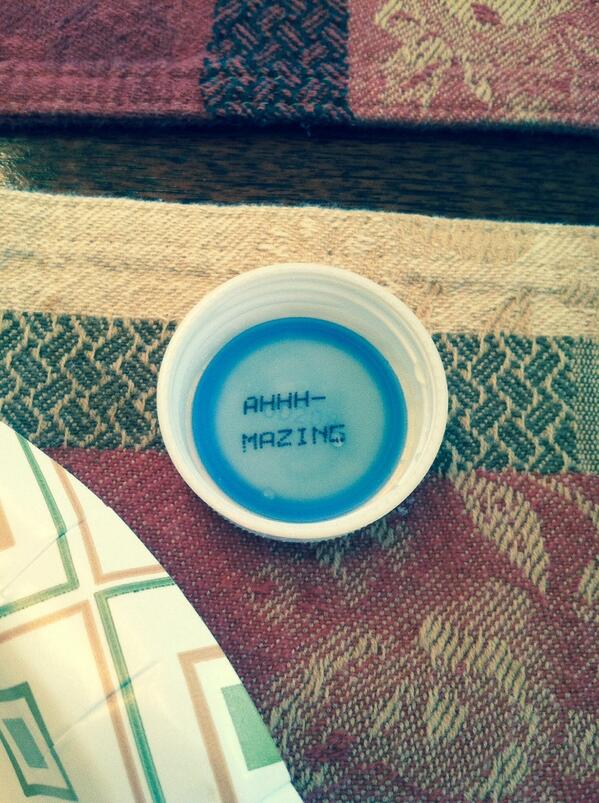 amazing_jayden's tweet photo. Found this on my bottle cap!  Only the most ahhh-mazing drink for the AMAZING Jayden http://t.co/VQDmYoZ3a6