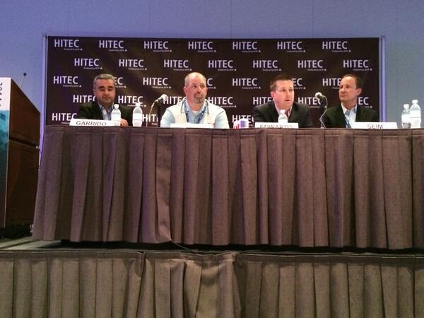 CIOGerald's tweet image. Good panel about mobility and customer applications ...