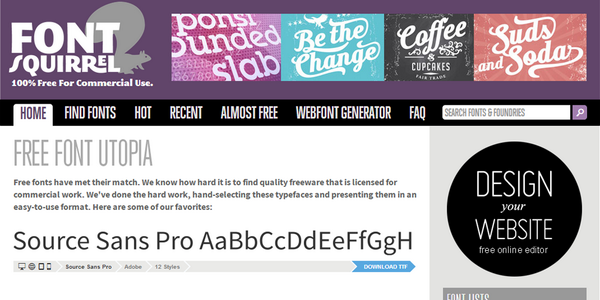 DataDesignBook's tweet image. Free #fonts to use for your #graphics. buff.ly/1sxhu7u Thx @FontSquirrel!